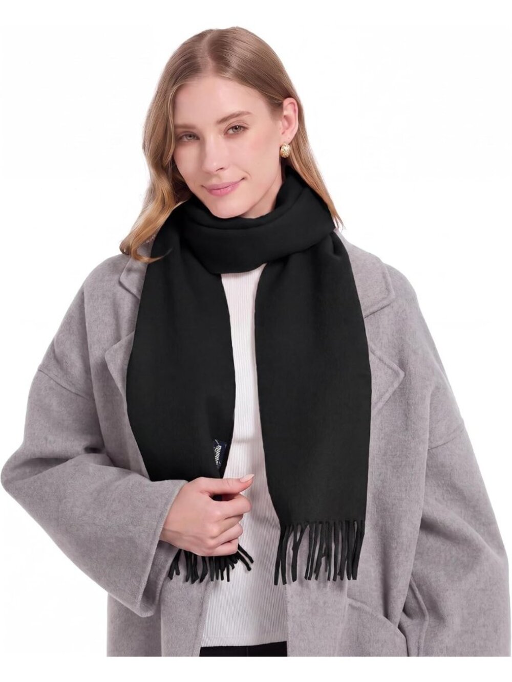100% Merino Wool Scarf - Warm, Lightweight Winter Accessory for Men & Women